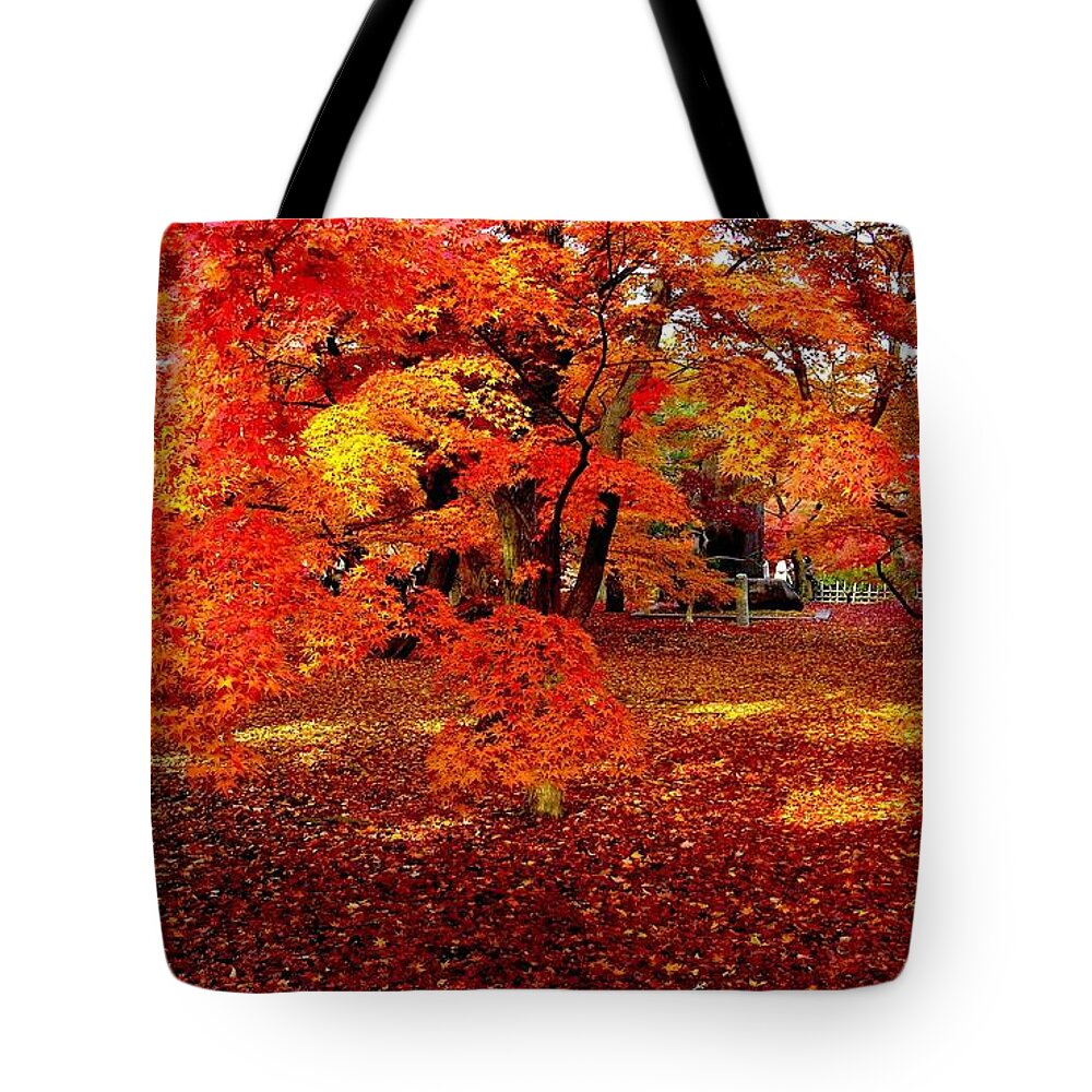 Park Tote Bag featuring the digital art Park #8 by Maye Loeser