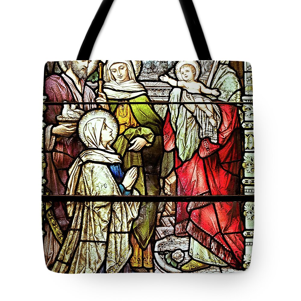 Hdr Tote Bag featuring the digital art Saint Anne's Windows #8 by Jim Proctor