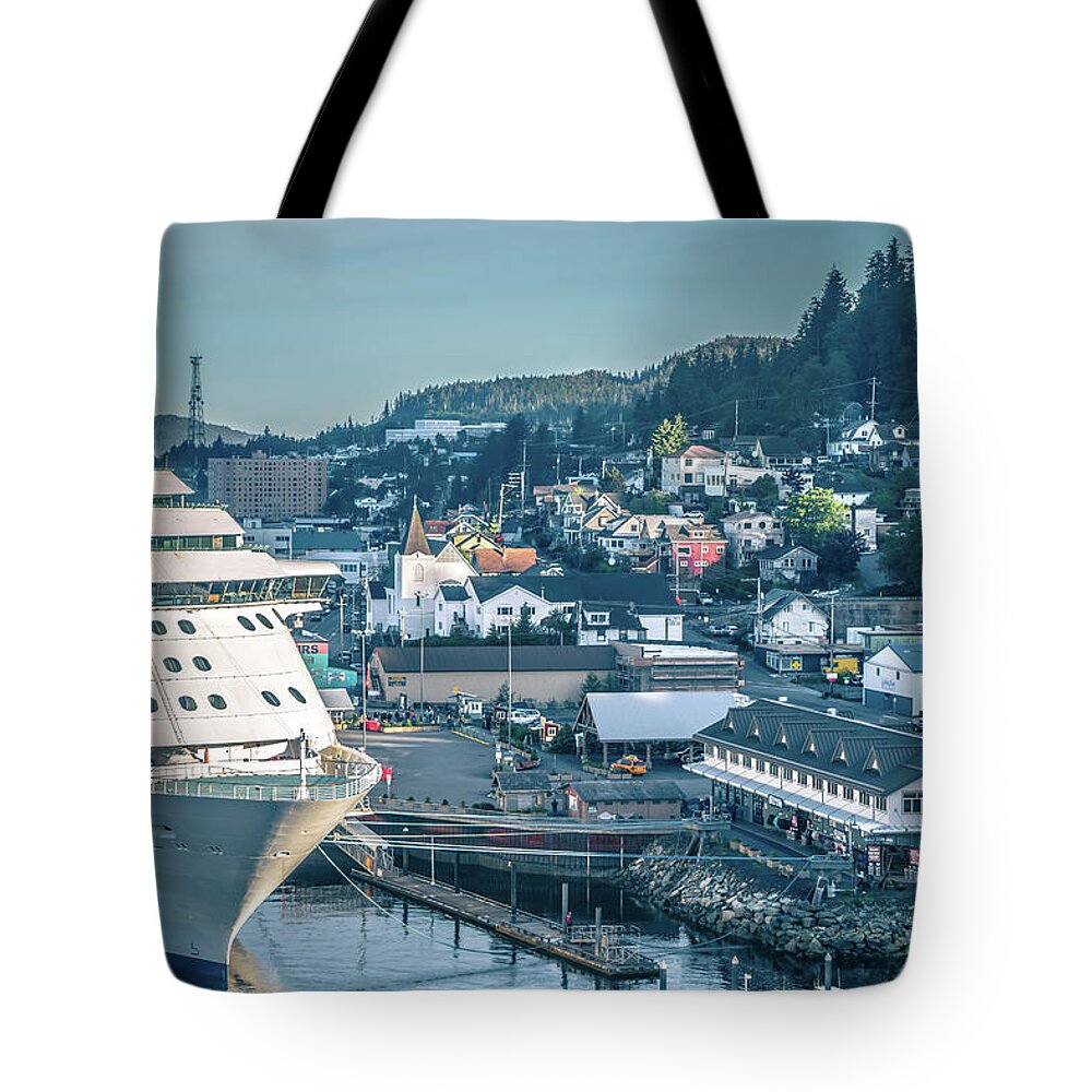 City Tote Bag featuring the photograph Scenery Around Alaskan Town Of Ketchikan #8 by Alex Grichenko