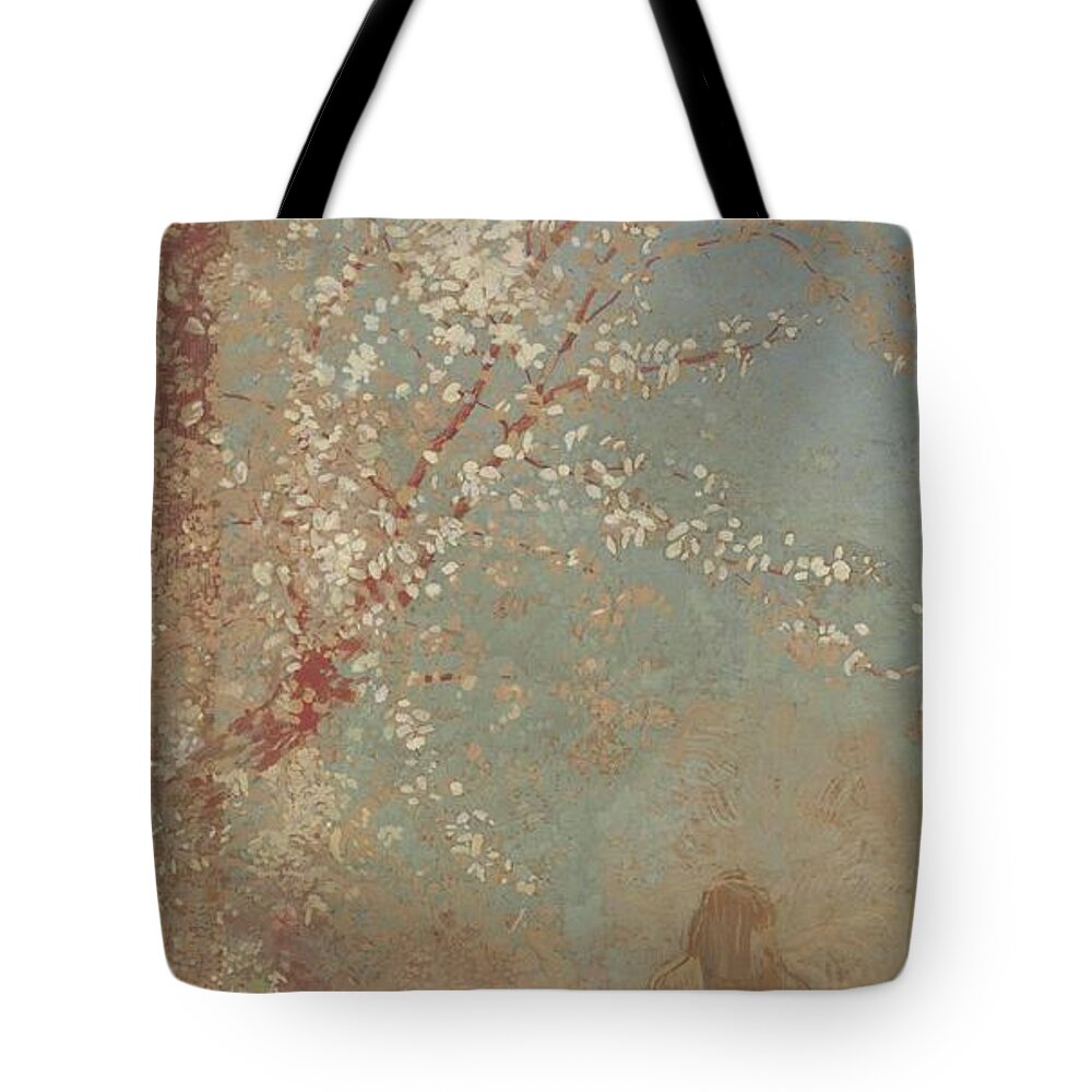 The Red Tree 1905 Odilon Redon (1840 - 1916) Tote Bag featuring the painting The Red Tree by Odilon Redon