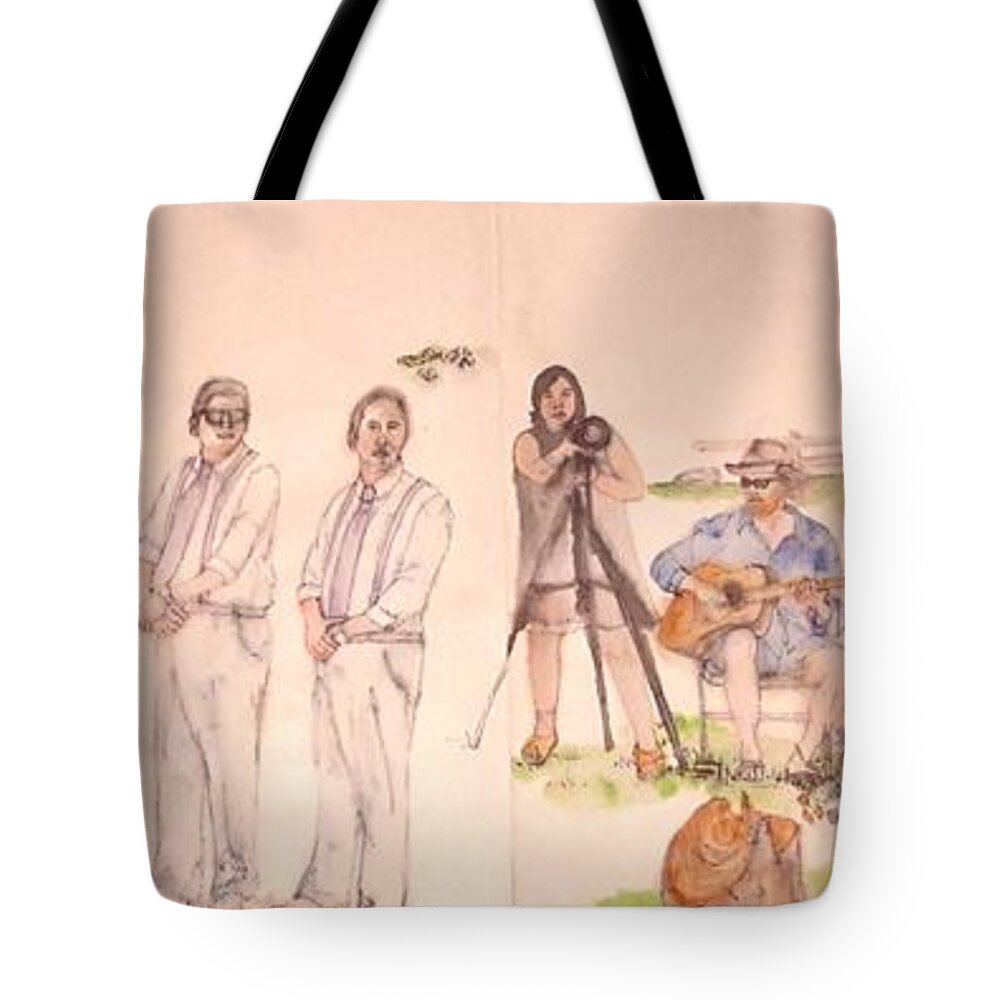 Wedding. Summer Tote Bag featuring the painting The Wedding Album #8 by Debbi Saccomanno Chan