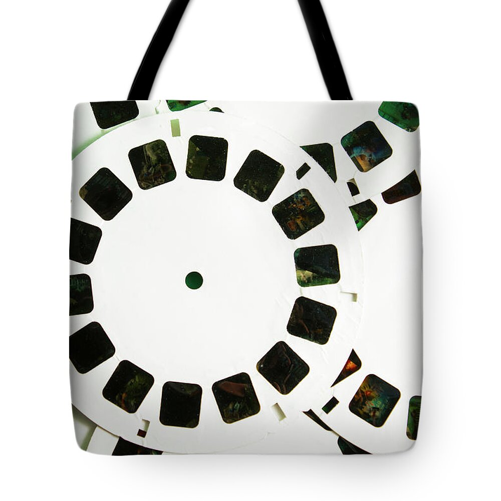 Memory Tote Bag featuring the photograph 80s Toy Slide Show Fun by Jorgo Photography