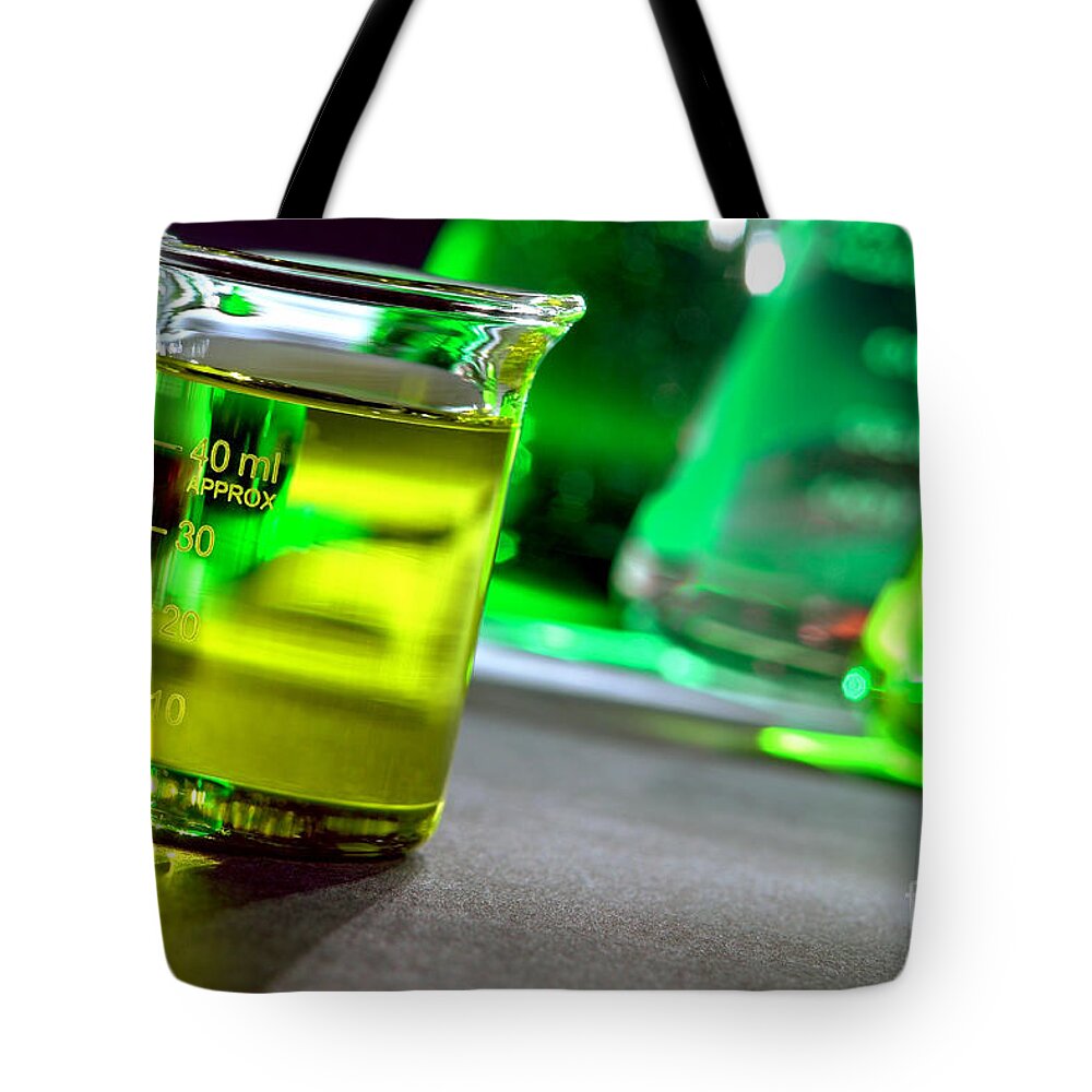 Beaker Tote Bag featuring the photograph Laboratory Equipment in Science Research Lab #88 by Olivier Le Queinec