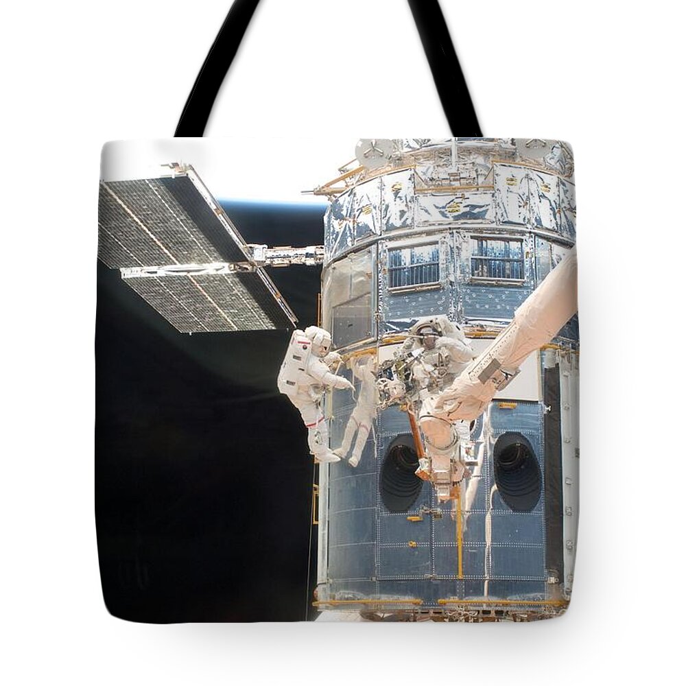 Space Tote Bag featuring the photograph Astronauts at Work 37 by Steve Kearns