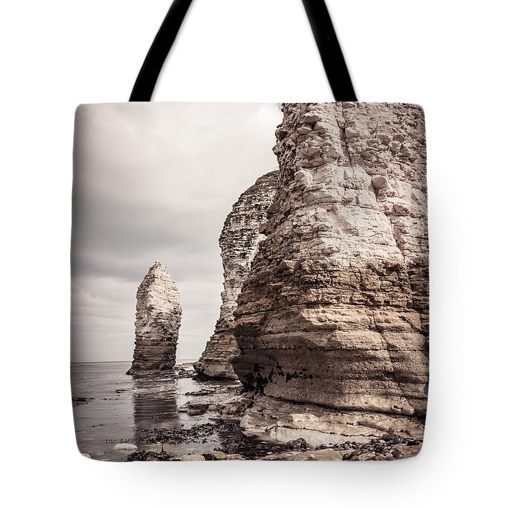 Cliffs Tote Bag featuring the photograph Flamborough Head, North Yorkshire, UK #9 by Mariusz Talarek