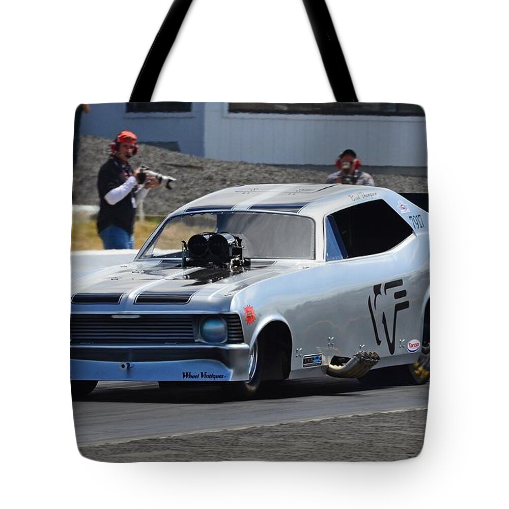 Funny Car Tote Bag featuring the photograph Funny Car #9 by Jackie Russo