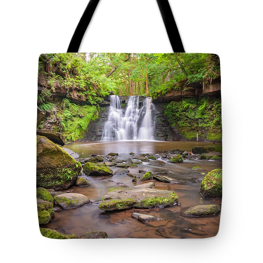 Airedale Tote Bag featuring the photograph Goit Stock Falls on Harden Beck, #9 by Mariusz Talarek