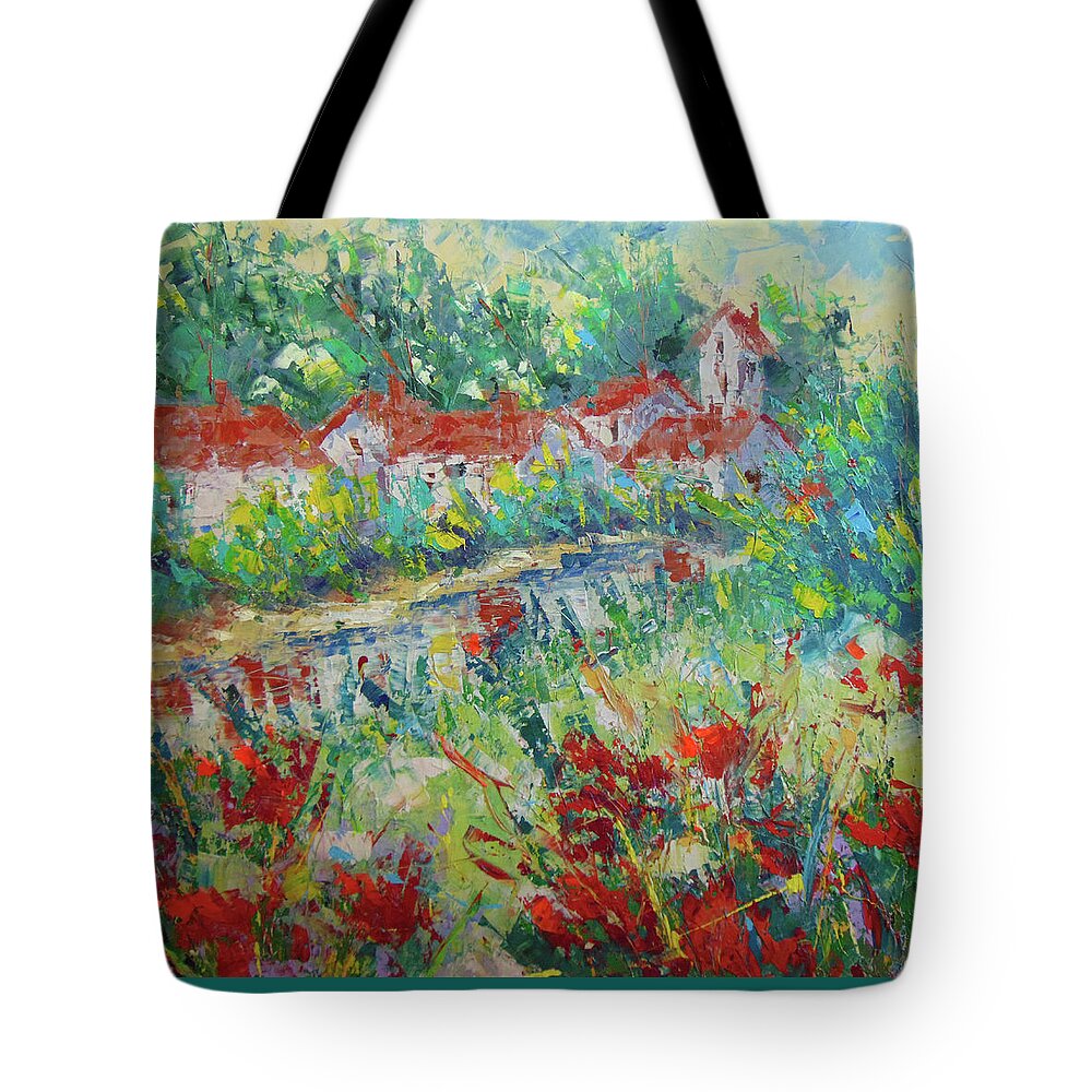 Floral Tote Bag featuring the painting Provence #1 by Frederic Payet