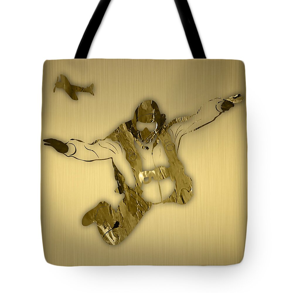 Skydiving Tote Bag featuring the mixed media Skydiving Collection #9 by Marvin Blaine