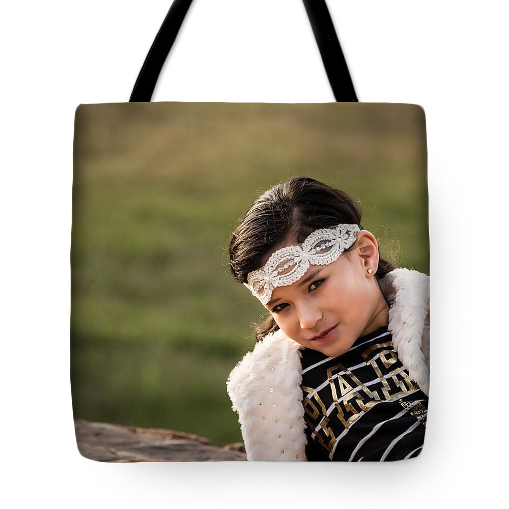 Girl Tote Bag featuring the photograph 9142 by Teresa Blanton