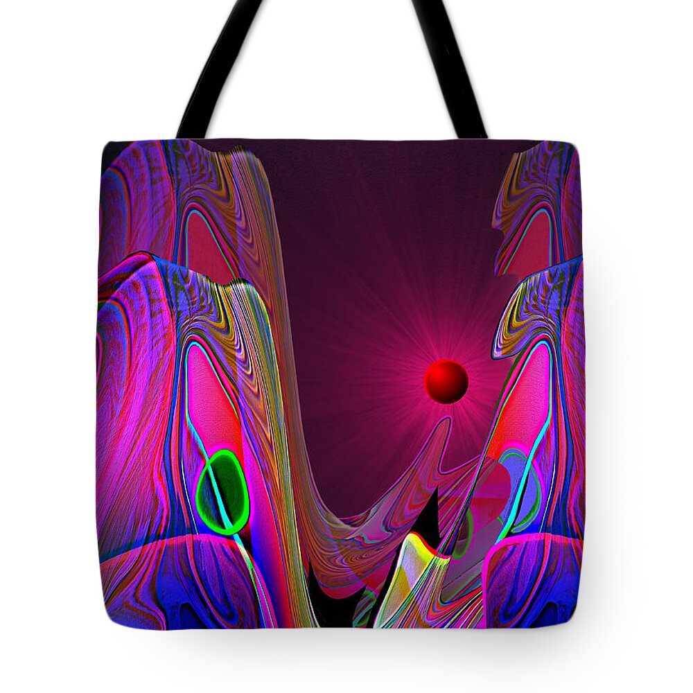 918 Tote Bag featuring the painting 918 Evening Glow 2017 V by Irmgard Schoendorf Welch