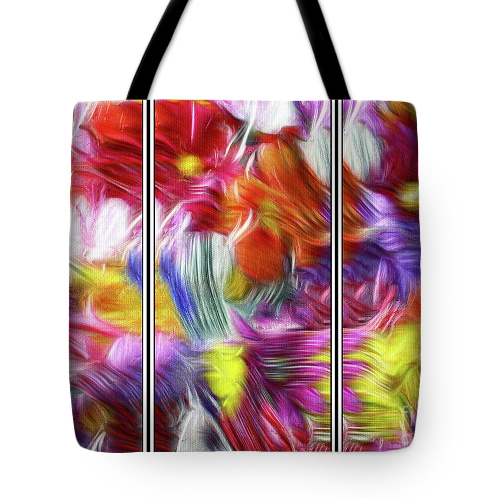 Abstract Tote Bag featuring the painting 9c Abstract Expressionism Digital Painting by Ricardos Creations