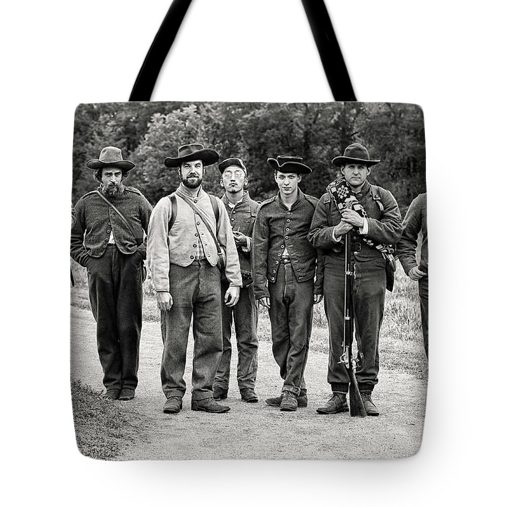 Bristoe Station Battlefield Historical Park Tote Bag featuring the photograph A Battlefield Unit by Art Cole