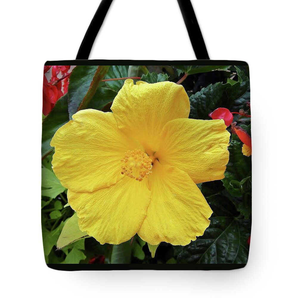Landscape Tote Bag featuring the painting A Beautiful Flower by Vickie G Buccini