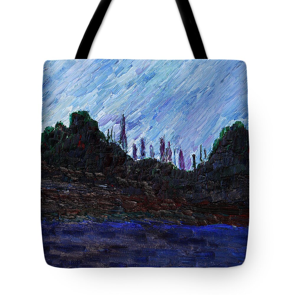 New York Tote Bag featuring the painting A City That Never Sleeps by Vadim Levin
