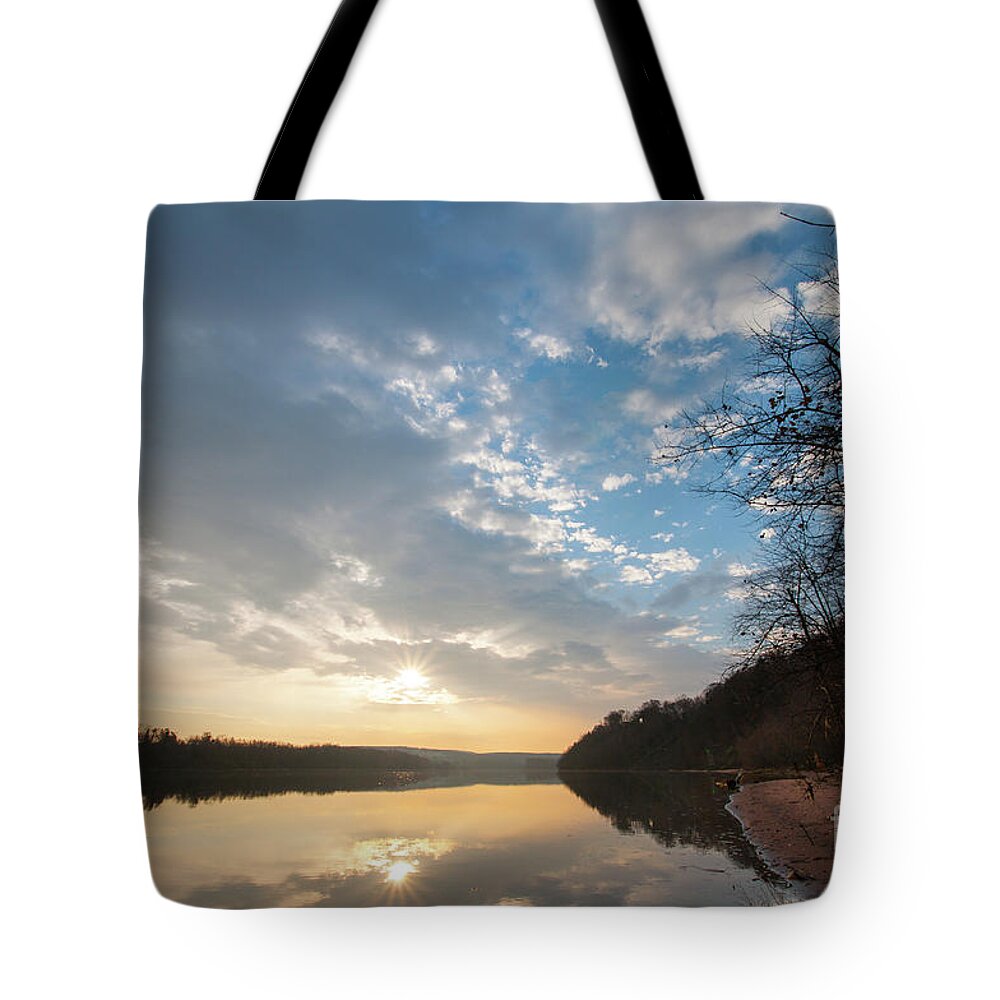Connecticut Tote Bag featuring the photograph A Cold Day on The Connecticut - Connecticut River During Winter by JG Coleman