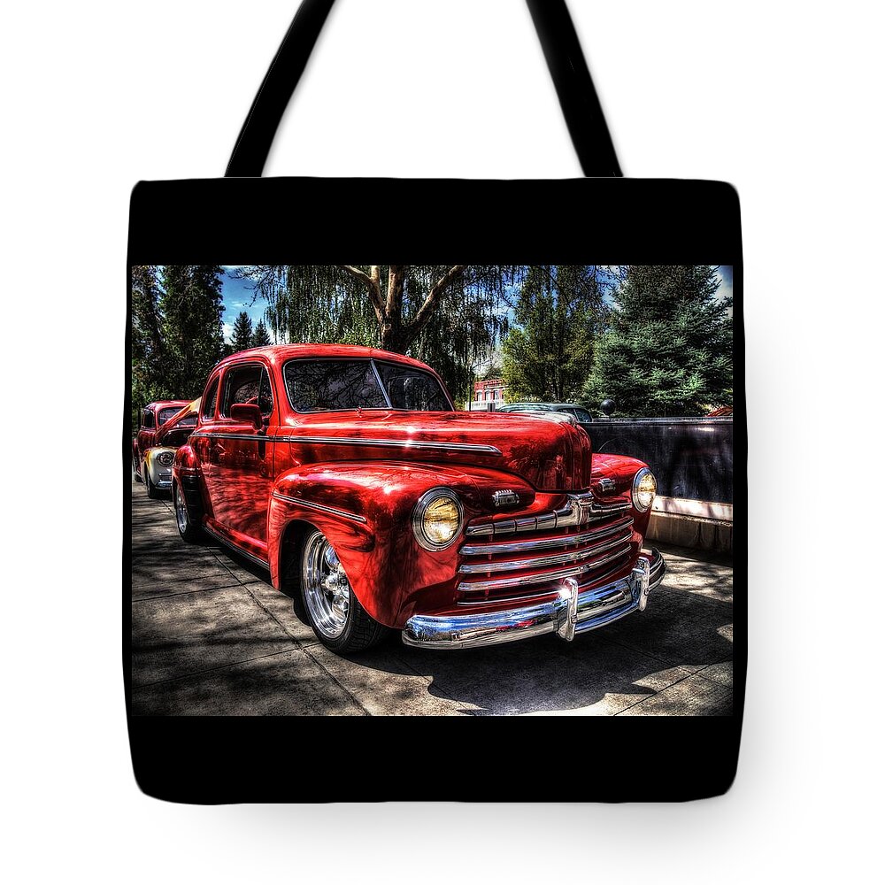 46 Ford Tote Bag featuring the photograph A Cool 46 Ford Coupe by Thom Zehrfeld
