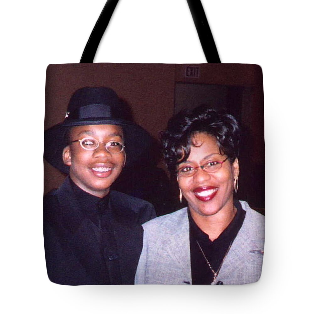Joshua Tote Bag featuring the photograph A Cool Dude and His Mom by Angela L Walker