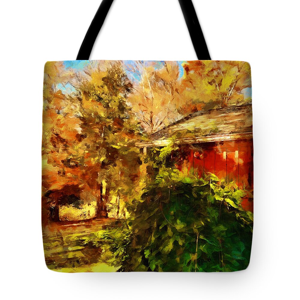 Autumn Tote Bag featuring the photograph A Corner of Autumn by Claire Bull