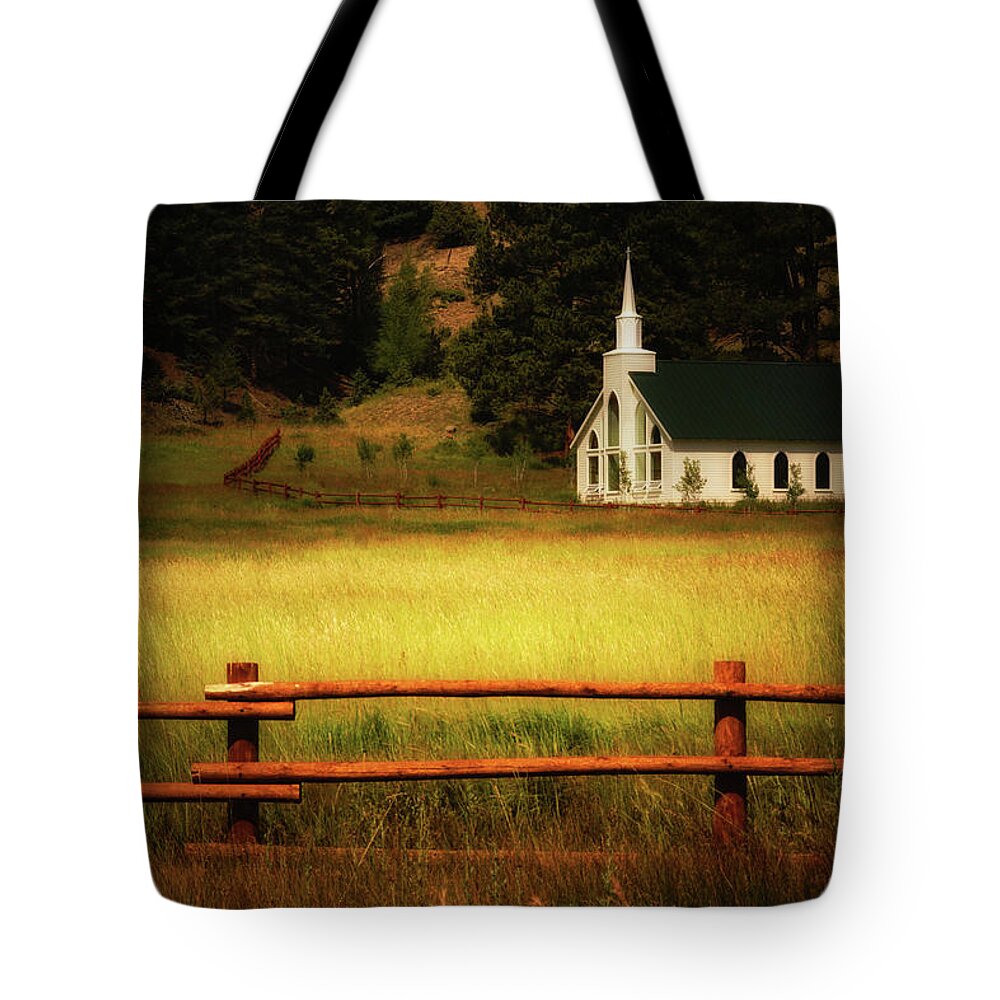 Arches National Park Tote Bag featuring the photograph A Country Church In Colorado by John De Bord