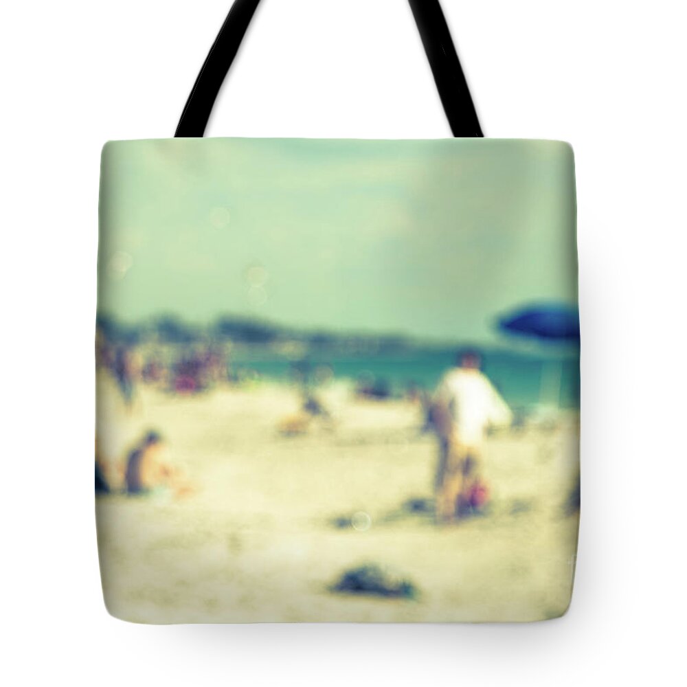 Beach Tote Bag featuring the photograph a day at the beach I by Hannes Cmarits