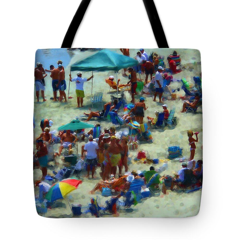 Beach Tote Bag featuring the photograph A Day At The Beach by Jeff Breiman