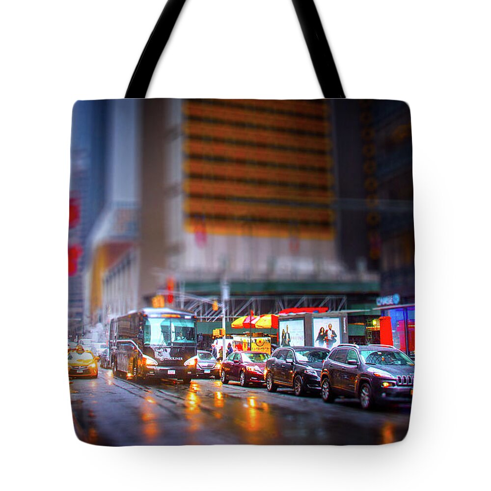 New York City Tote Bag featuring the photograph A Day in the Life of Manhattan by Mark Andrew Thomas