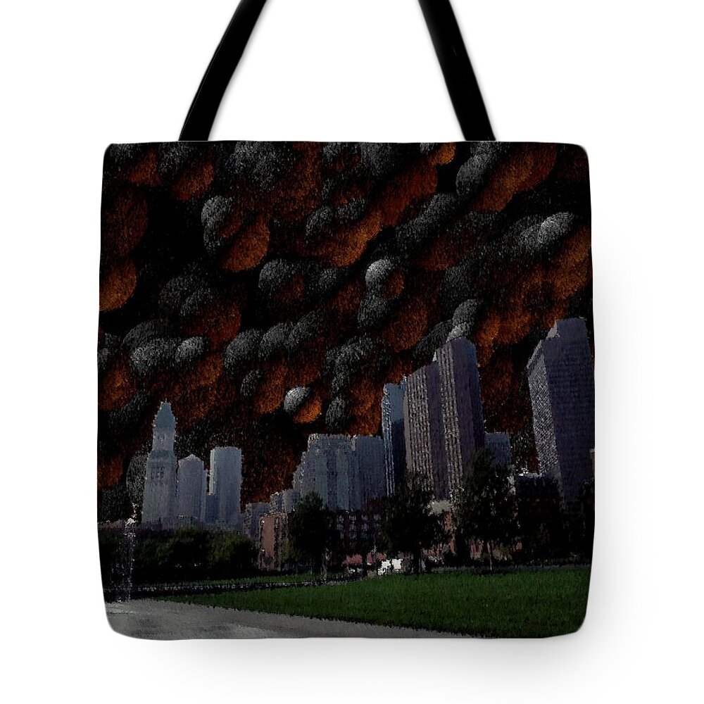Boston Tote Bag featuring the digital art A Dimension of Boston Rarely Seen by Vincent Green