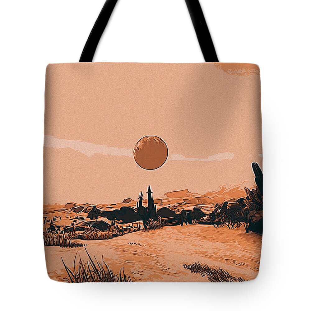 Extrasolar Planet Paintings Tote Bags