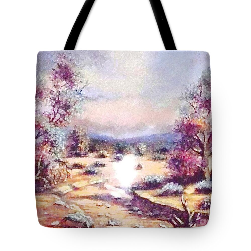Wilderness Tote Bag featuring the drawing A Door of Hope by Hazel Holland
