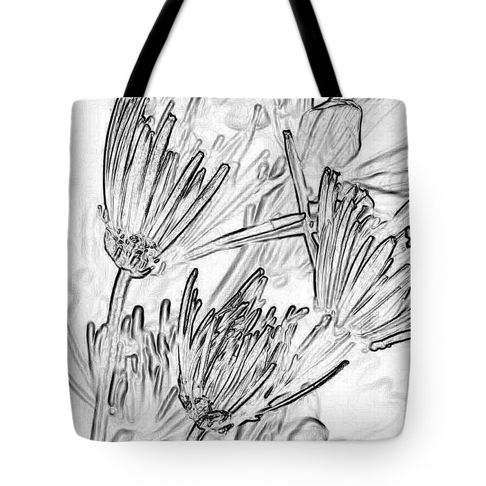 Flowers Tote Bag featuring the photograph A Flower Sketch by Julie Lueders 