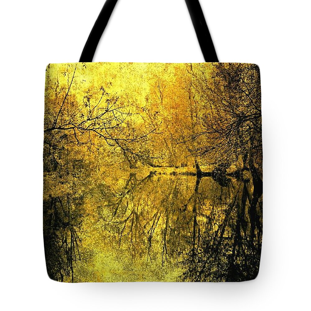 Landscape Tote Bag featuring the photograph A Golden Tribute to Collins Creek by Jim Vance
