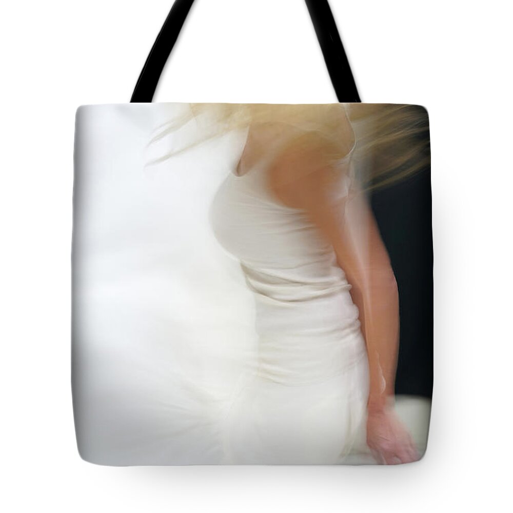 Dance Tote Bag featuring the photograph A Dance in White #1205 by Raymond Magnani