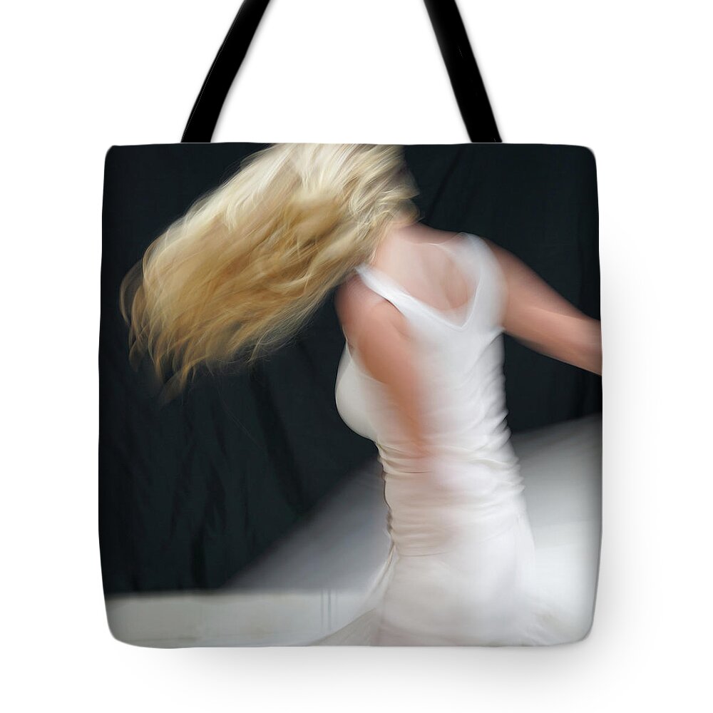 Dance Tote Bag featuring the photograph A Dance in White #1209 by Raymond Magnani