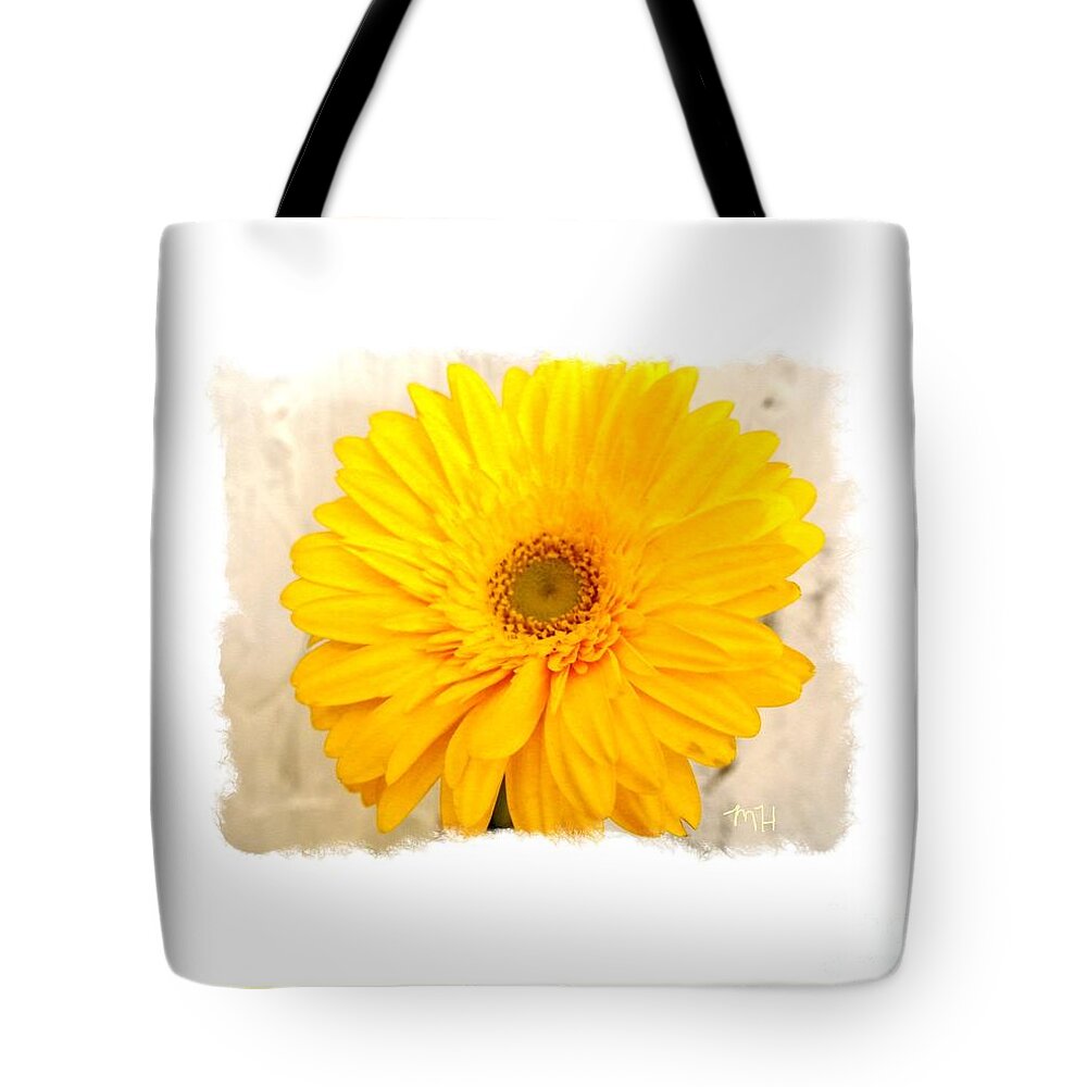 Photo Tote Bag featuring the photograph A Grand Yellow Gerber by Marsha Heiken