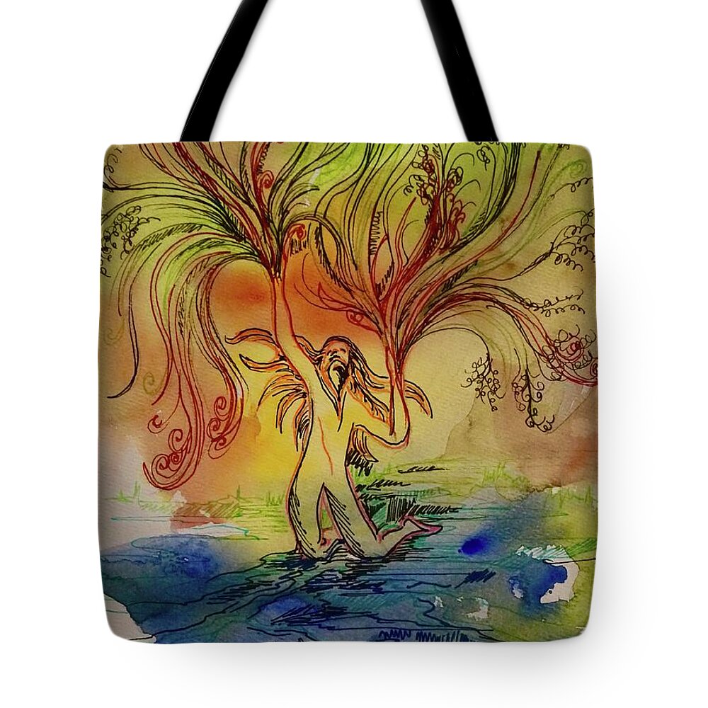 Worship Art Tote Bag featuring the painting A Heart of Praise by Genie Morgan