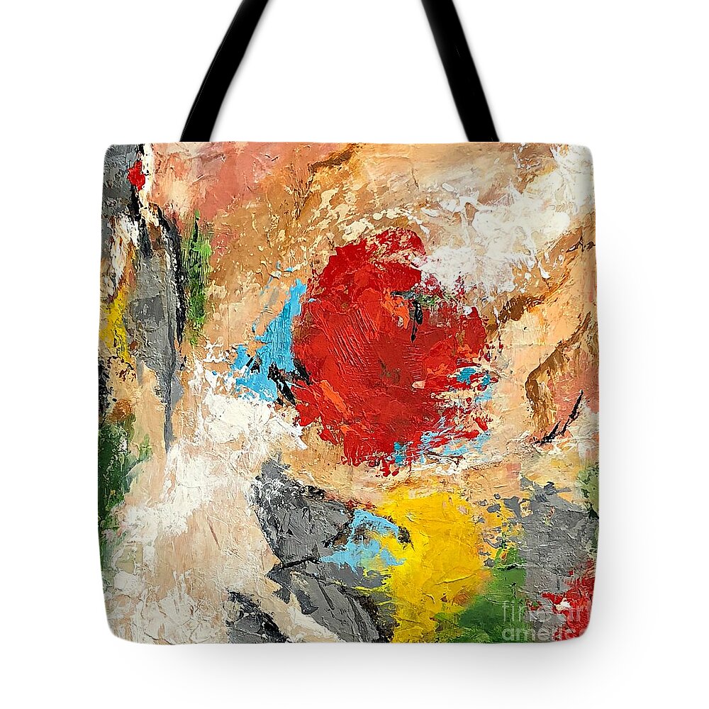 Abstract Tote Bag featuring the painting A Higher Perspective by Mary Mirabal