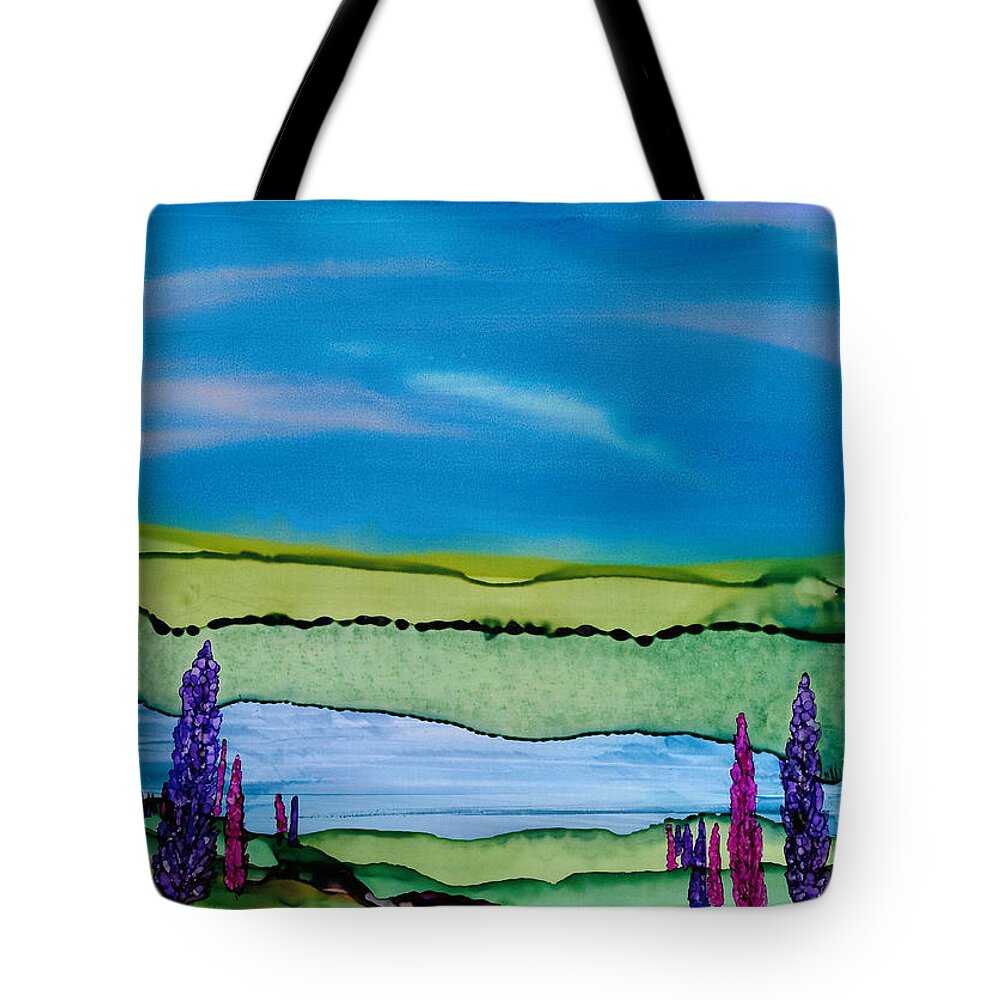 Lanscape Tote Bag featuring the painting A Hint of Lochaber by Eli Tynan
