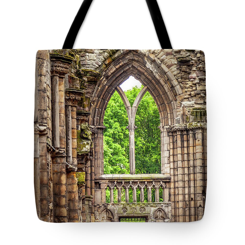 Scotland Tote Bag featuring the photograph A Holyrood Window by W Chris Fooshee