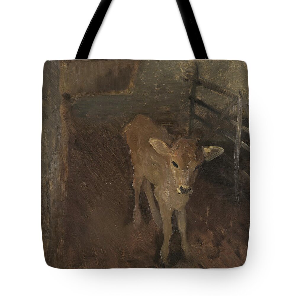Calf Tote Bag featuring the painting A Jersey Calf, 1893 by John Singer Sargent