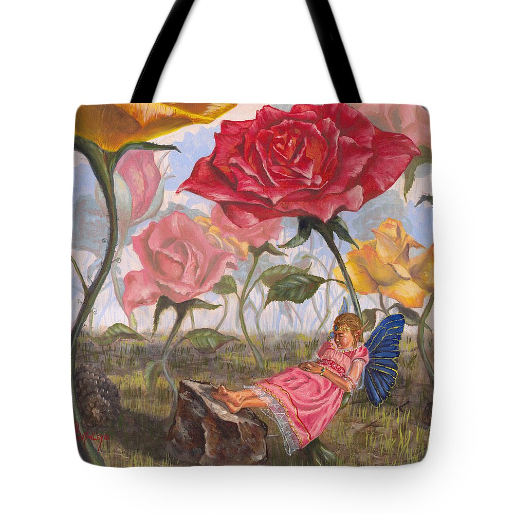 Fairy Tote Bag featuring the painting A Little Nap by Jeff Brimley