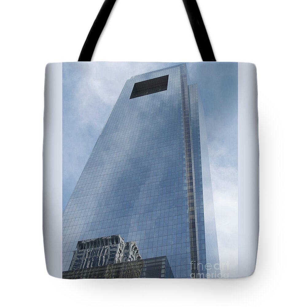 Philadelphia Tote Bag featuring the photograph A Long Way Up by Ann Horn