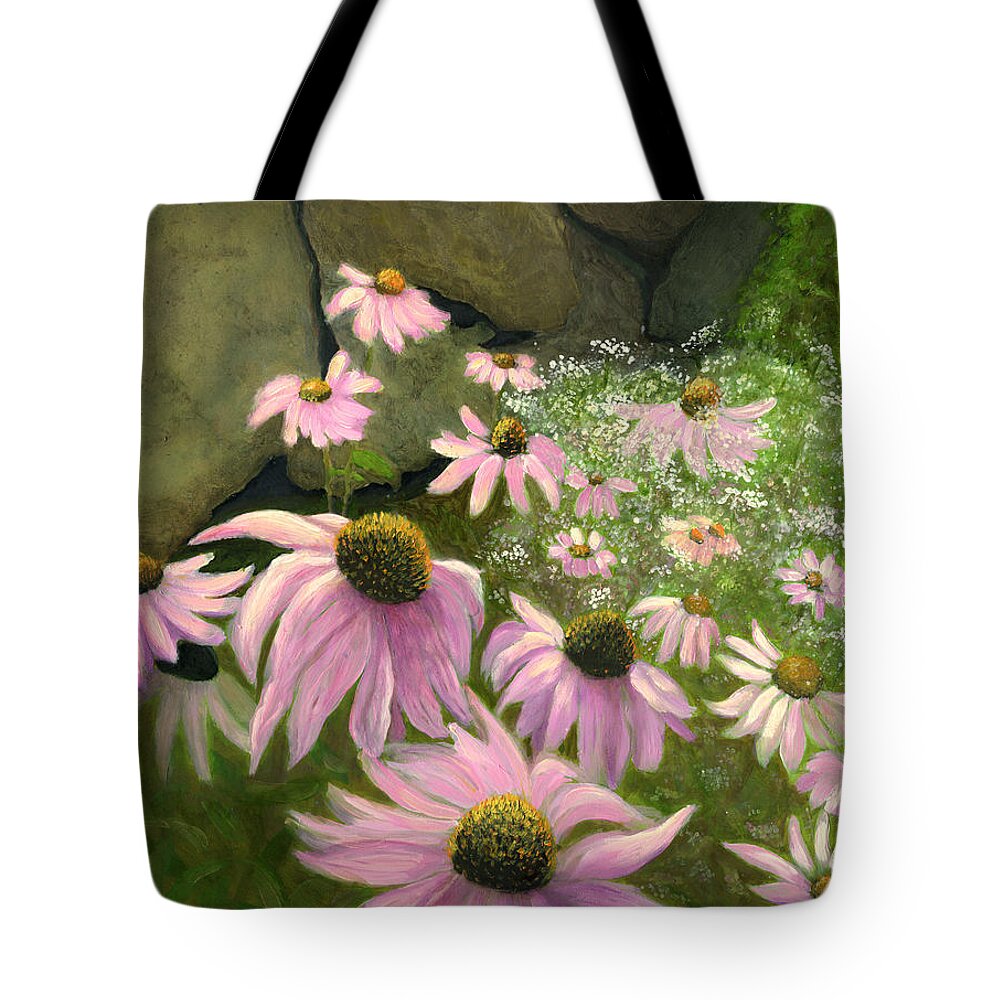 Flowers Tote Bag featuring the painting A Lovely Garden by Karyn Robinson