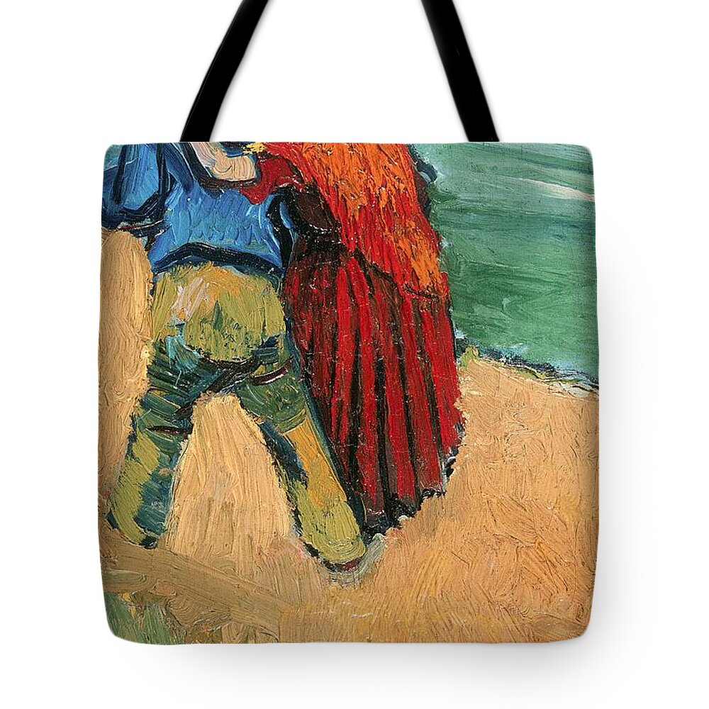 Pair Tote Bag featuring the painting A Pair of Lovers by Vincent Van Gogh