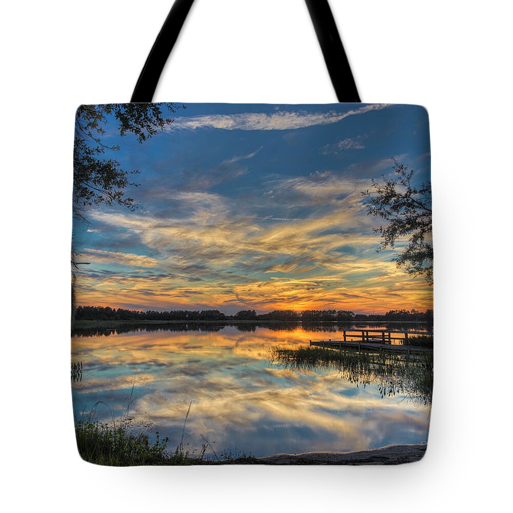 Landscape Tote Bag featuring the photograph A Peaceful Place by Justin Battles