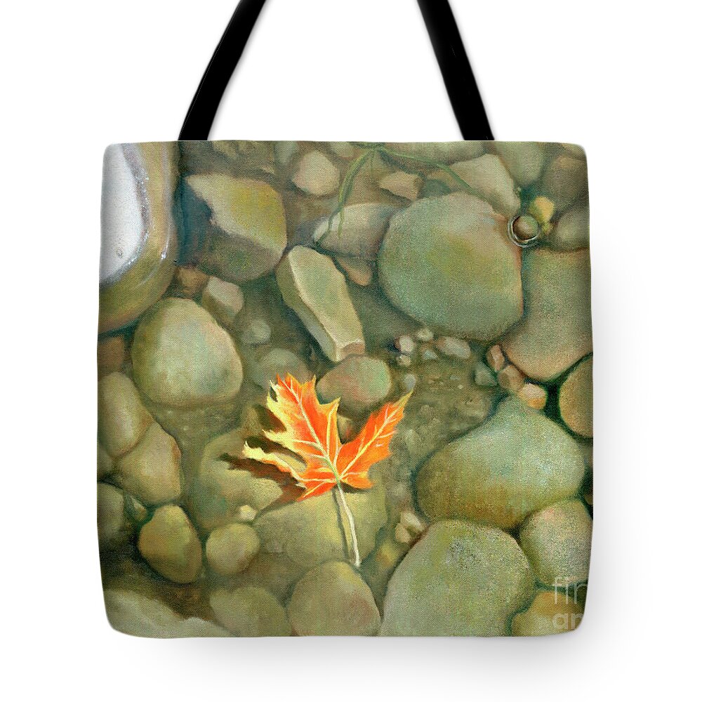 Rocks Tote Bag featuring the painting A Perfect Serenity by Marlene Book