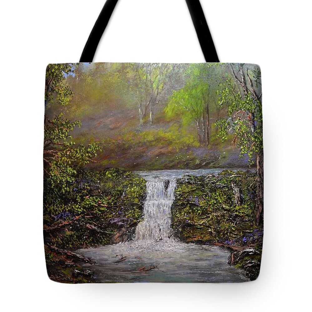 Landscape Tote Bag featuring the painting Peace on Earth by Michael Mrozik
