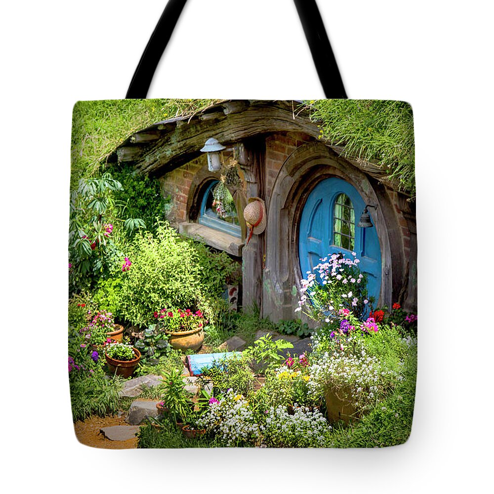 Hobbits Tote Bag featuring the photograph A Pretty Hobbit Hole by Kathryn McBride