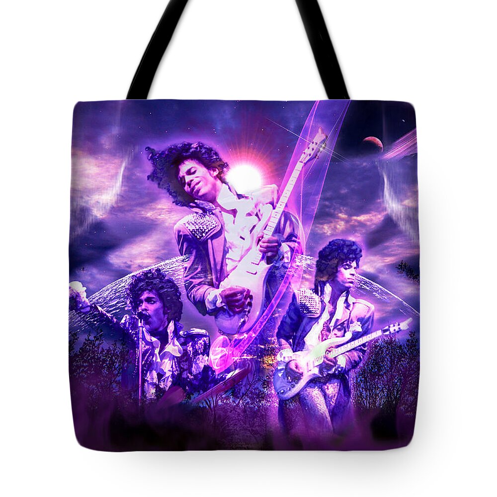 Prince Tote Bag featuring the digital art A Prince for the Heavens by Glenn Feron