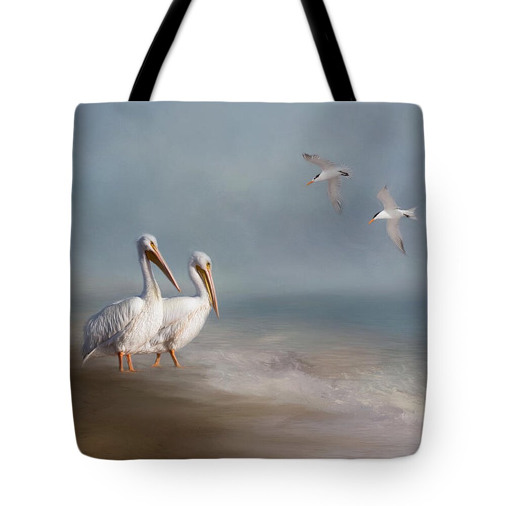 Landscape Tote Bag featuring the photograph A Quiet Morning by Kim Hojnacki